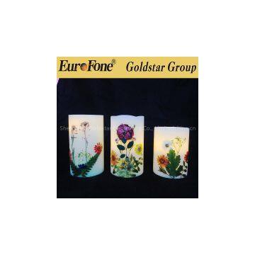 2015 newest flameless LED Wax Candles for hotel decoration