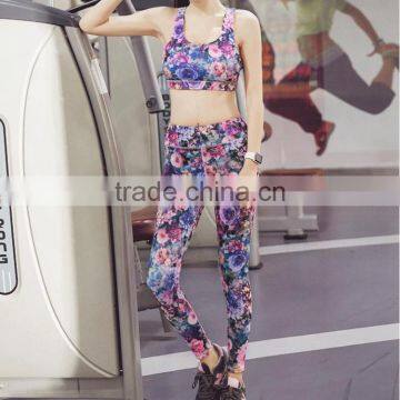 Modern Floral Printed Quality Ladies Yoga Gym Clothing