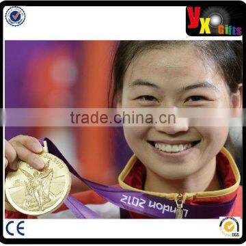 Gold silver bronze sports award medallion custom metal medals