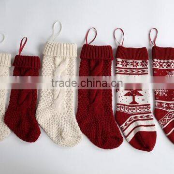 Christmas Light Decorative Socks , Knitted Christmas Boot Socks photo-3