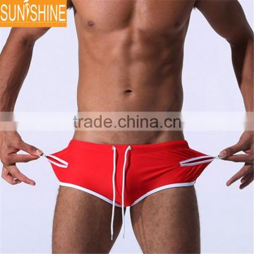 Mens Custom Board Shorts Mesh Inserts Swimsuits Pocket Swimming Trunk