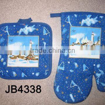 professional designer oven mitts baking mitts with christmas design