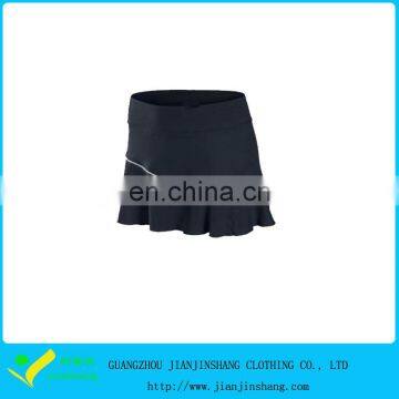 Black Color 4-Way Spandex Polyester Fitness Wrap Pipped Golf Skirts