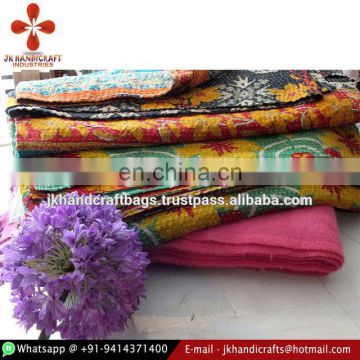 Manufacturer Vintage Sari Kantha Quilt