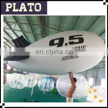 PVC inflatable zeppelin helium balloon, custom made inflatable blimp airship balloon for large events
