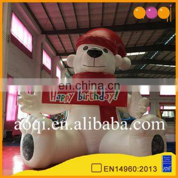China Supplier Custom Happy Birthday Inflatable Bear Cartoon Model for Advertising photo-2