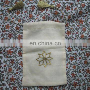 Embroidered Gift Packaging Pouches Bags