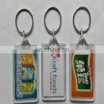 custom round clear acrylic keychain