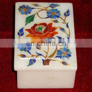 White Marble Decorative Box, Handmade Marble Box