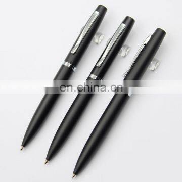 China manufacturer hotel use promotional twist frosted metal ball pen with logo