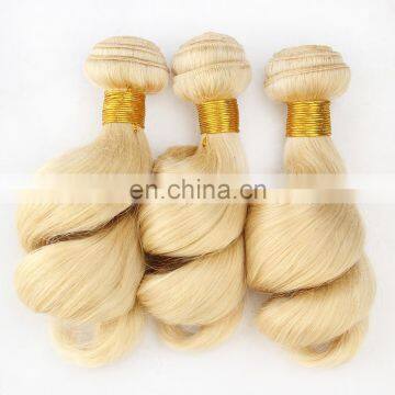 Brazilian Blond 613 Human Hair Bundles With Closure Cuticle Aligned Hair photo-5