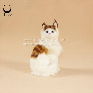 2019 Heze Factory High Quality Simulation Animals Cat Furry Cat Toy photo-5