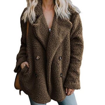 Womens Fashion Jackets Winter Warm Fur Short Plush Coat