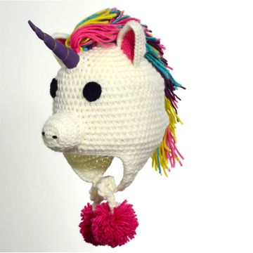 handmade crochet kid's funny hats of unicorn design