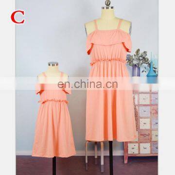 2019 NEW Mommy and me Matching Solid Colors Infant Dresses Girl Summer Casual Dresses (this Link for Girls,1-12years) photo-3