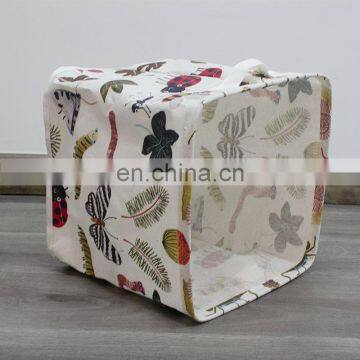 Home Organization Cotton Linen Laundry Basket Box Canvas Foldable Storage Boxes Bins Cubes Boxes