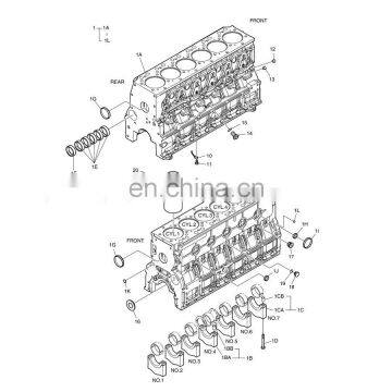 DIESEL ENGINE PARTS DB58 BLOCK CYLINDER 150102-00037A FIT FOR WHEEL EXCAVATOR DH210W-7S