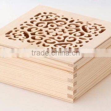 Natural color unfinished skeleton wooden trinket box,small skeleton lid wood box