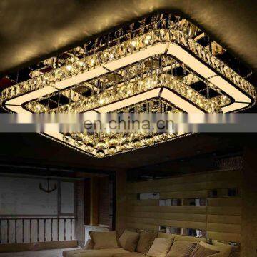 Luxury Rectangular Crystal Ceiling Lamps Living Room Bedroom Restaurant Ceiling Lamps photo-2