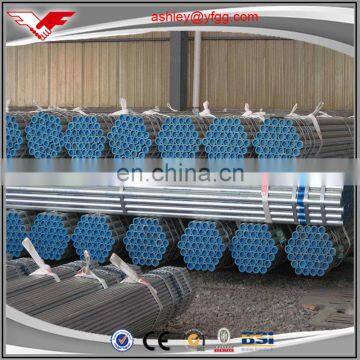 Tianjin factory BS1387 conduit hot galvanized GI piping / tube ERW steel pipe YouFa brand