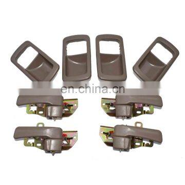 For Camry 92-96 Left Right Beige Inside Door Handles+Trim Bezels Set 8 PCS New