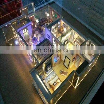 interior house architecture model with led light ,furniture