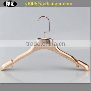 shiny electronic plated hanger plastic hanger for lady dress