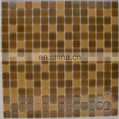 Sand look glass mosaic tile for bathroom mosaic pins tiles swimming pool tile