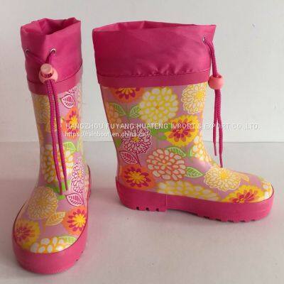 Outdoors Printing Rubber Boots, Pretty Children Boots, Popular Kid Rubber Boot,Child Rubber Boot, Children Rubber Shoe, Cheap Kid′s Rubber Boots