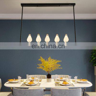 New Design Decoration Indoor Living Room Bedroom Acrylic Black Gold Modern LED Pendant Lamp