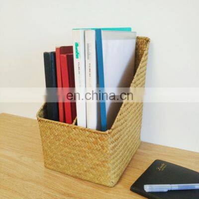 Rectangle Box Shape Vietnam Woven Basket Bamboo Rattan Storage Basket for Home Decor