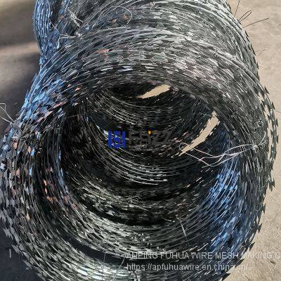High Security Steel Blade Wire 450mm BTO-22 Stainless Steel Blade Wire Concertina Razor Barbed Wire photo-4