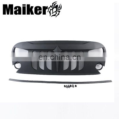 Accessories for jeep wrangler jk 07-17 new bumper grille auto parts matte mesh front grills