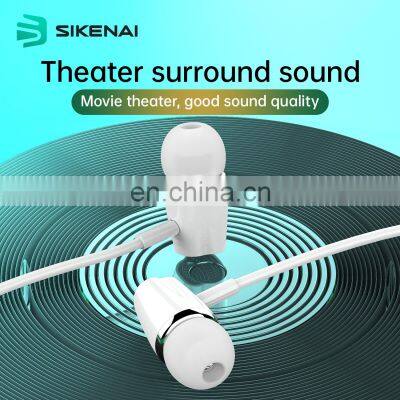 Sikenai in Ear Hands Free Headphone Earbuds With Microphone HD 3.5mm Wired Earphones