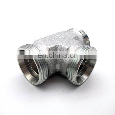 BSPT NPT JIC Hydraulic Pipe Fitting Competitive Price China Custom Steel Pipe Tee Fitting photo-4