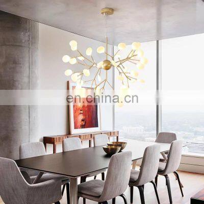 Glass Firefly LED Pendant Lamps Branch Tree LED Chandelier Lighting Modern Luxury Firefly Led Chandelier Lights photo-5