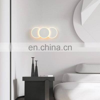 Factory Price Scones Corner Simple Aluminum Hotel Nordic Modern Round Shape Art Wall Light For House Decoration photo-2
