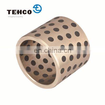 THECO Graphite Copper Sleeve Wear-resistant Oil-free Self-lubricating Composite High-strength Solid Lubricating Brass Bearing.