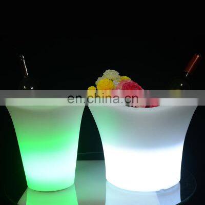 Party Night club decoration luminous plastic Party rechargeable luxury plastic Modern Home LED Glowing LED Ice Bucket