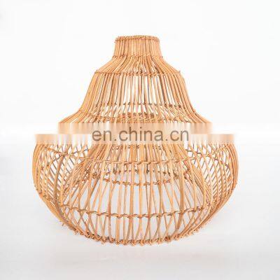 Hot Unique Rattan Lamp Shade Hanging Pendant Light New Arrival 2023 Wicker Woven Lamp Light Shade Best Wholesale