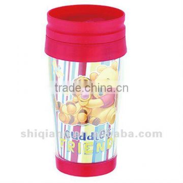 14oz double wall plastic travel mug