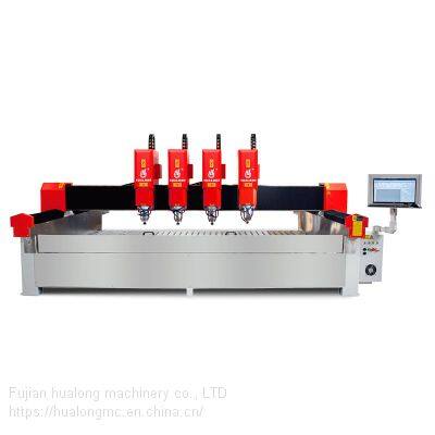 HUALONG Machinery HLSD-1530M-2 Granite Marble Roman Pillar Engraving Headstone Router 3D CNC Stone Carving Machine for Sale