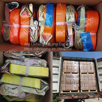 1 Inch Ratchet Tie Down Strap With S Hook for Cargo Control 4pk photo-4