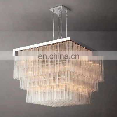 Modern minimalism Hotel Stair Wedding Living Room pendant Crystal Pendant light For Hotel lobby