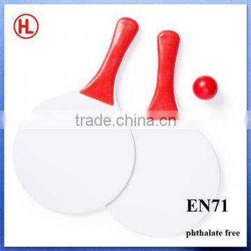 Promotional sports Beach set game wooden beach paddle colorized beach racket