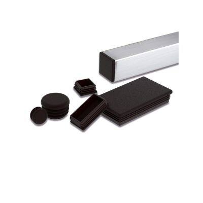 120x80mm 32x32mm 45x45mm Tuyau rond, carré, rectangulaire et profilé structurel en aluminium Bouchon en plastique