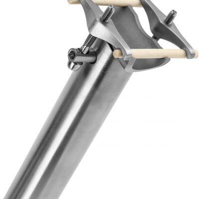 TIBROMTACK Titanium Bike Seatpost 400mm | Ultra-Lightweight | MTB/Road Bike Compatible | Durable 3D Forged Alloy Clamp | Anti-Rust Spline Design