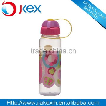 500ml plastic drinking water bottle with flower shap lid