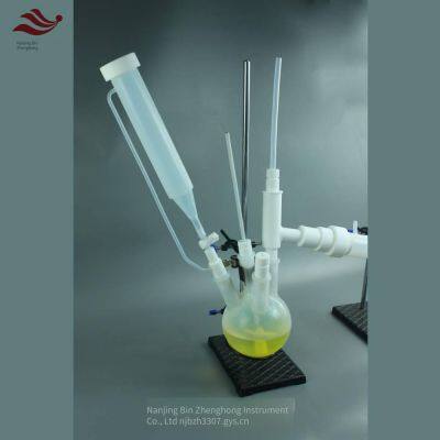 pfa constant pressure dropping funnel, sampling tool for distillation and purification device of anhydrous hydrofluoric acid, capable of controlling experiment rate
