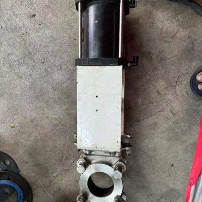 DIN ANSI Stainless Steel Knife Gate Valve PN16 DN100 Cast Steel GG25 WCB Slurry Manual Electric Pneumatic Control Valve photo-6